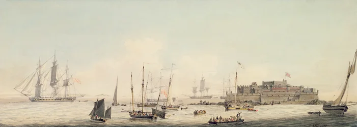 View of Castle Cornet, Guernsey, with Shipping, c.1800